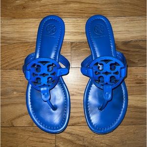 Blue Leather Tory Burch Sandals